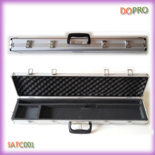 Plata caja de herramientas de aluminio duro llevar caso con EVA (SATC001)